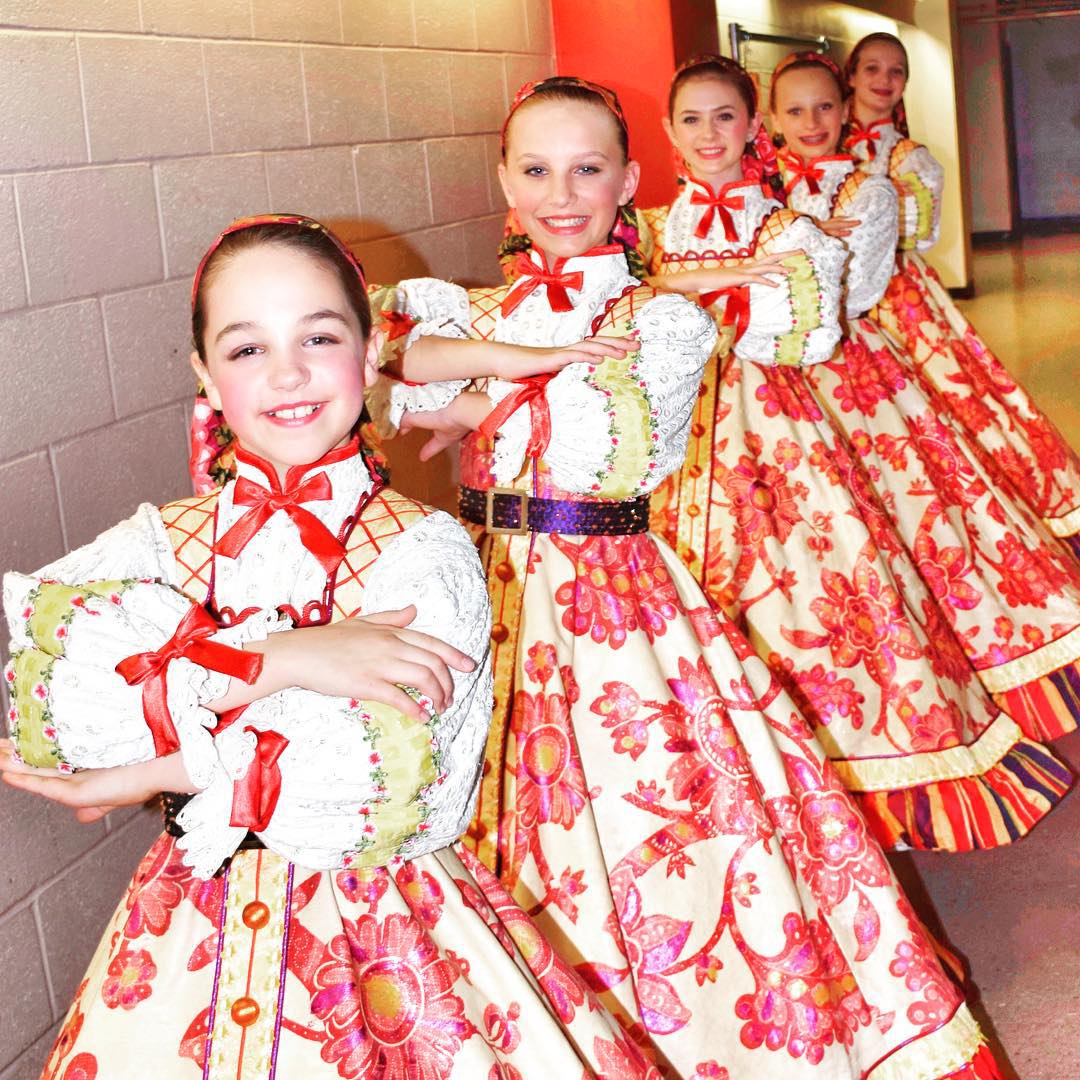 Kate with the rest of her Russian Nesting Doll cast from last night's rehearsal of Nashville's Nutcracker at TPAC. #ballet #family