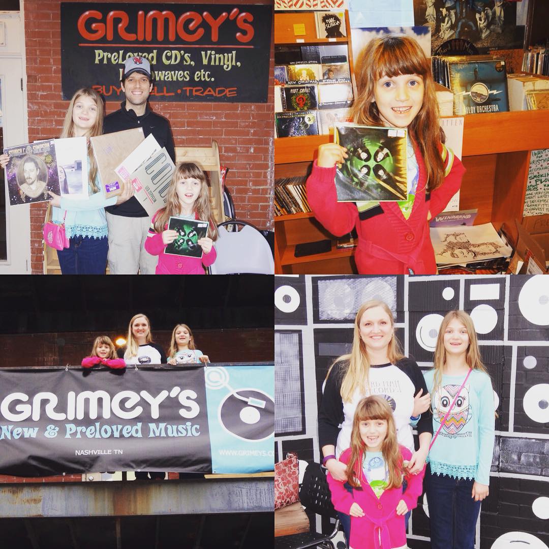 After-Christmas shopping for some fresh #vinyl @grimeys today with my girls. I got Cage the Elephant, Sturgill Simpson, & Led Zeppelin, while Sara picked out a 7" from the Black Belles. #family