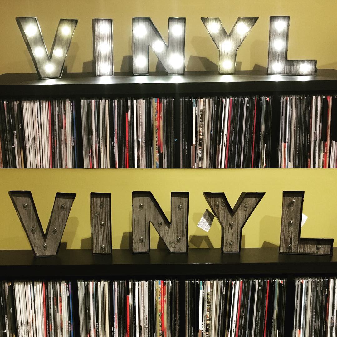 Fun new marquee letters to highlight our #vinyl record collection in the bonus room! #family #music