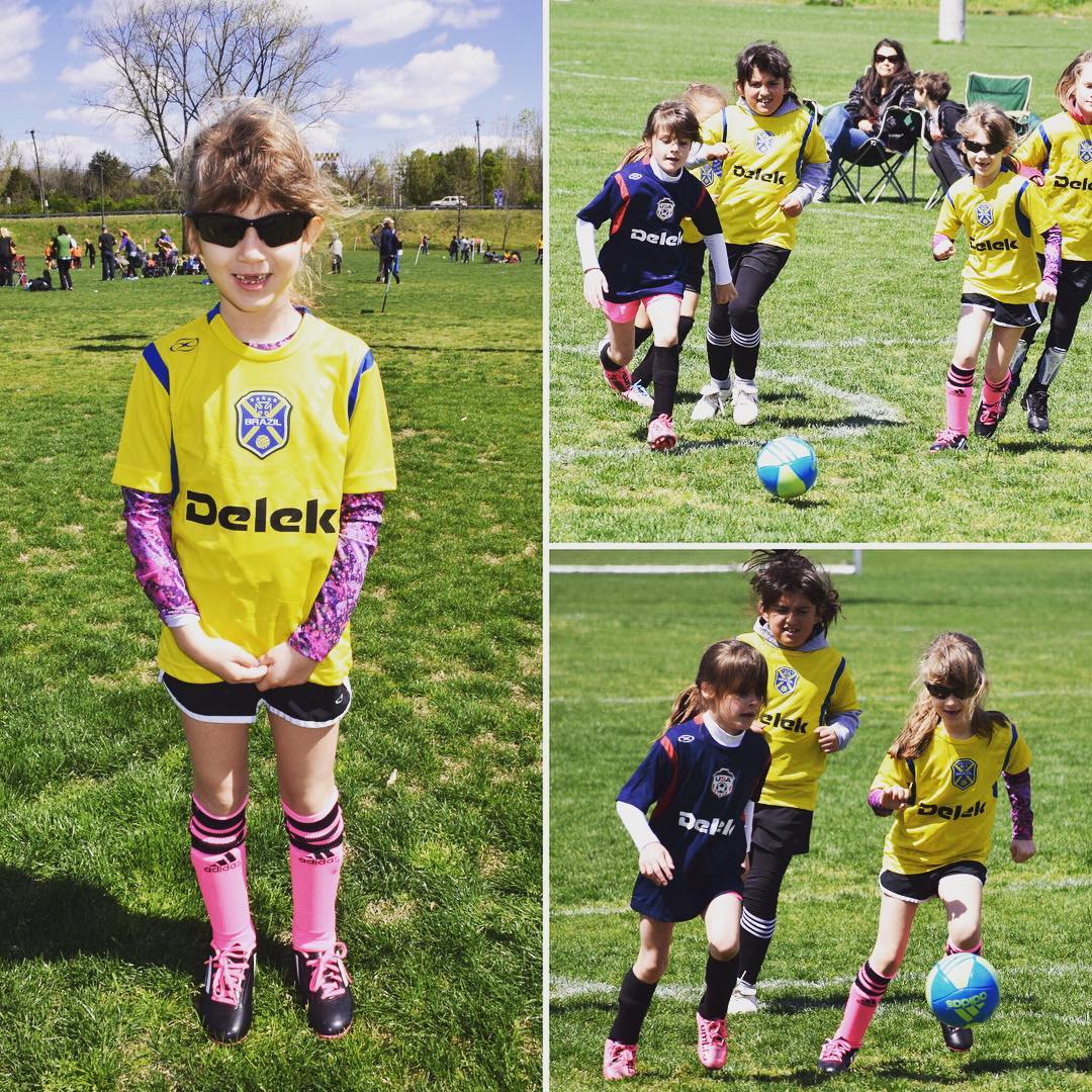 Sara's first ever soccer game. #family