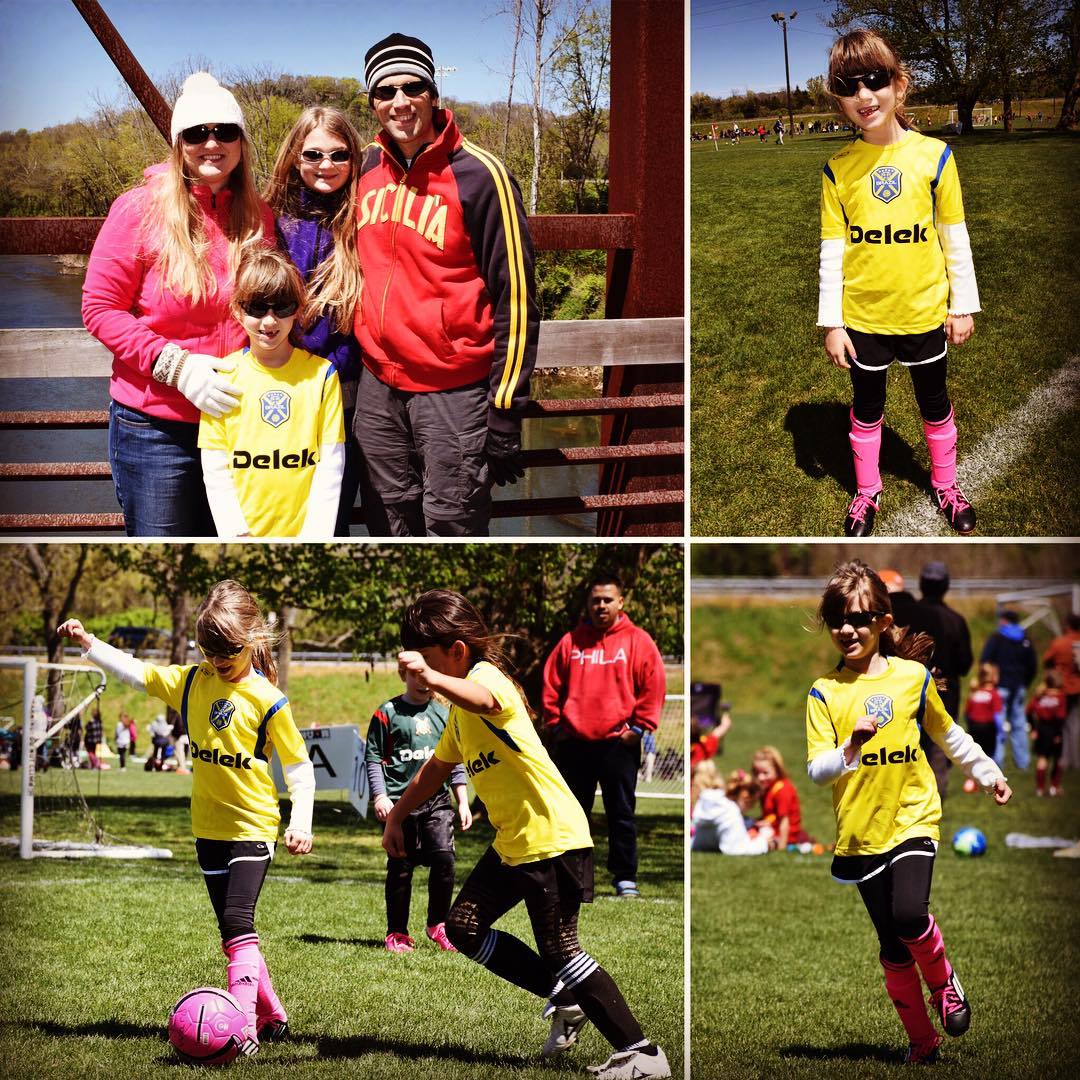 Today was another fun, but cold, day at Sara's 2nd HYSA soccer game. Love to see the smiles on her face. #family