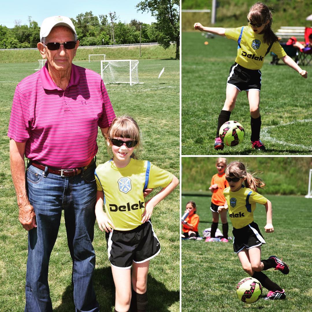 A few shots from Sara's soccer game this past Saturday. Really glad that Papa was able to join us! #family #soccer