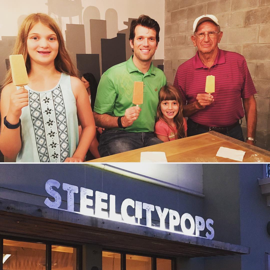 Birthday weekend in Huntsville starts with a trip to Steel City Pops. Yum. #family #food