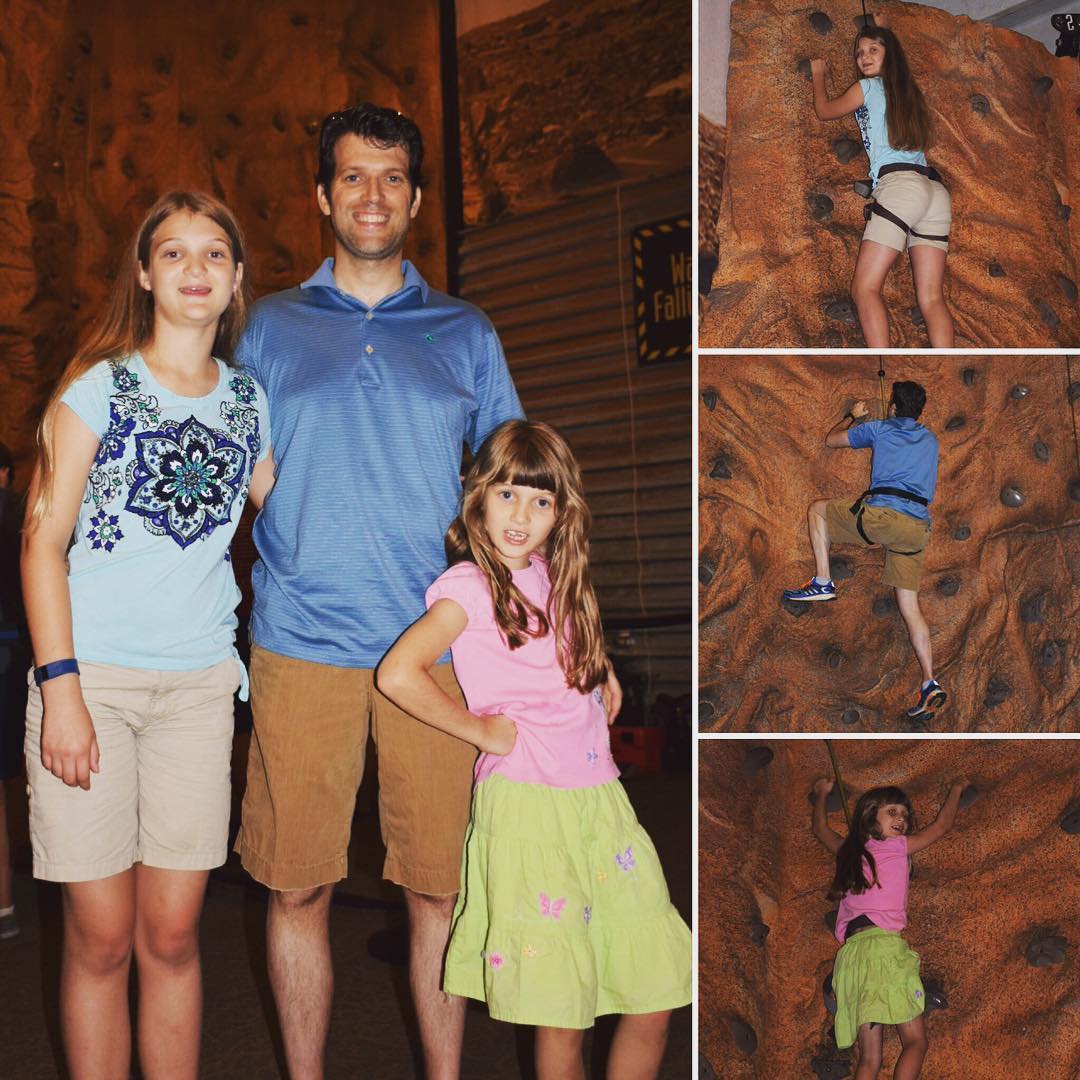 Just finished rock climbing with the girls at the U.S. Space and Rocket Center. Lots of fun! #family #travel