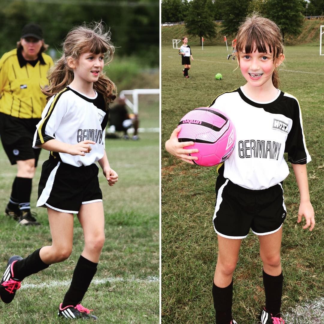 Guess who had an awesome assist in her first game today with her new team? This Girl!! Go Sara! #family #soccer