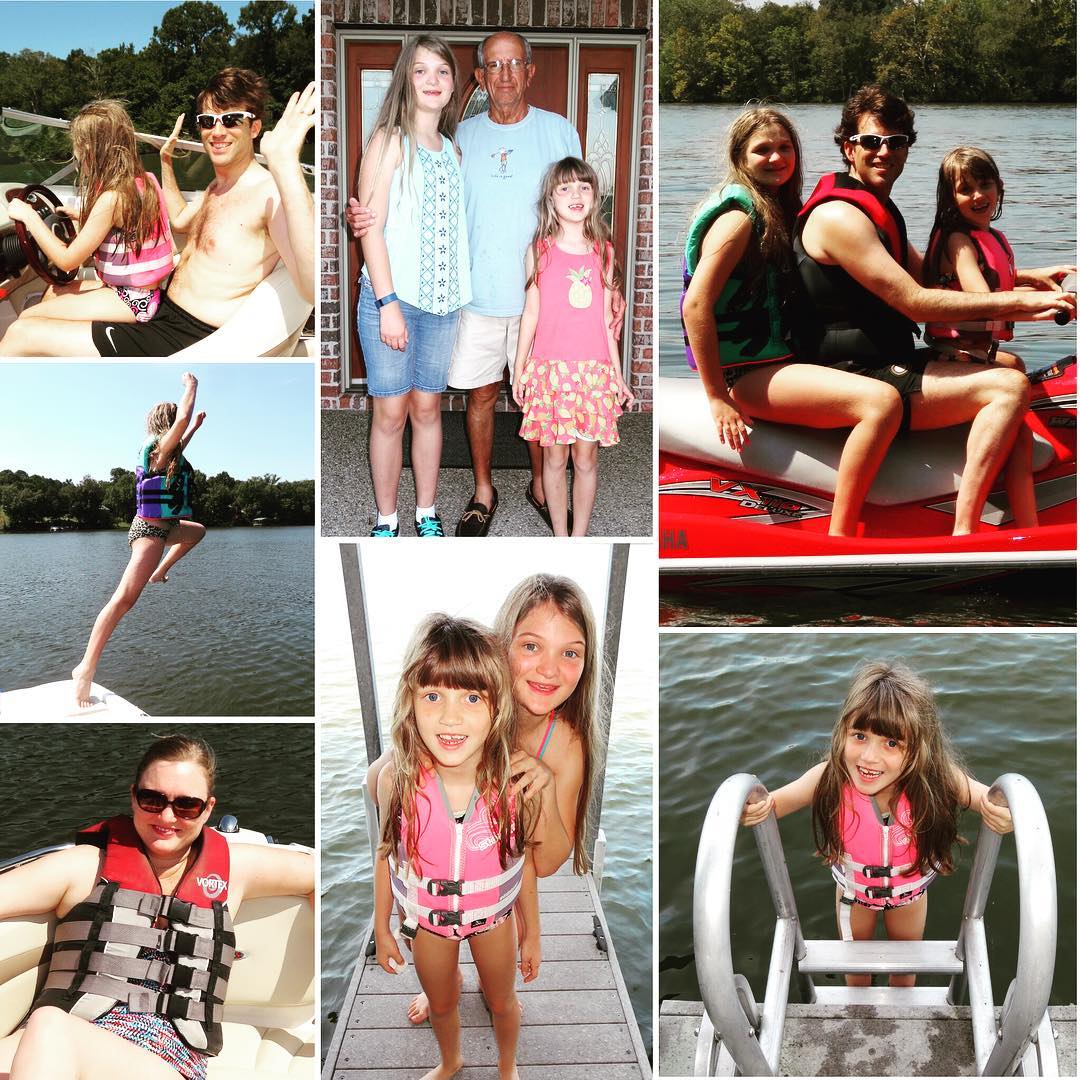 Fun Labor Day on the lake yesterday at Papa's house. #family