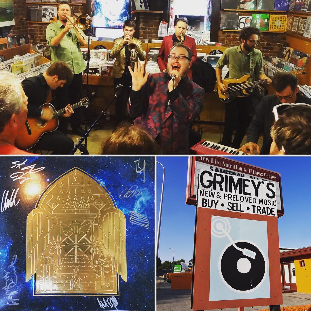 So what's better than picking up a copy of the new St Paul and the Broken Bones record @grimeys? How about seeing the band perform 3 songs off the new album in the store and then sign your new record? Yep, that's better, and it just happened. #vinyl #music #stpaulandthebrokenbones