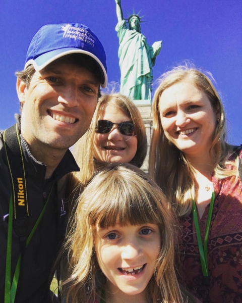 Lady Liberty selfie. #nyc🗽 #family #travel