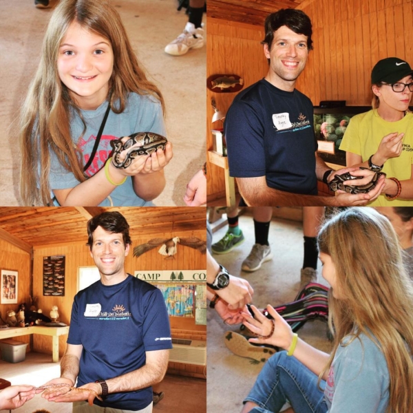 Snake handling at Camp Cosby! #family #travel