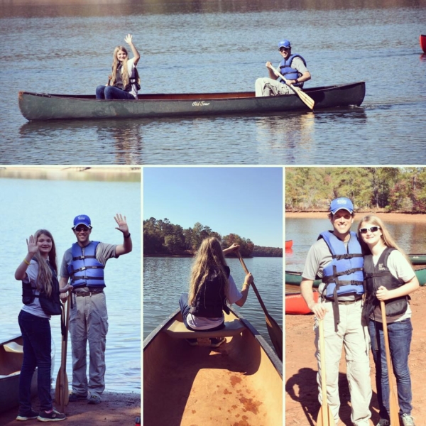 Two Agee's in a canoe at Camp Cosby! #family #travel