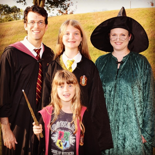 The Agee's are ready for #Hogwarts! #family #halloween #harrypotter