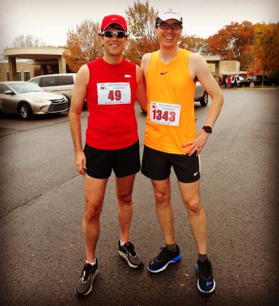 Always good to toe the starting line with this guy. However, Brian and I both found out at the Boulevard Bolt this morning that we had not fully recovered from the #marathon 3 weeks ago! Still, I'm glad to be #running and crossing another finish line.