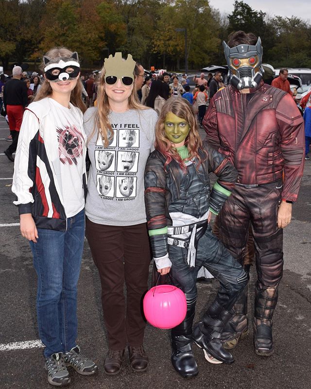 We are the Guardians of the Galaxy! #family #trunkortreat #marvel #guardiansofthegalaxy