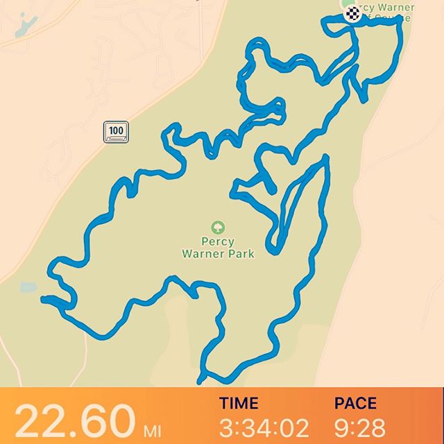 Let the taper begin! Final long run is in the books...22.6 miles with 2,260’ of elevation gain. Harpeth Hills Flying Monkey Marathon is three weeks from tomorrow. #running #marathon #marathontraining #hhflyingmonkey