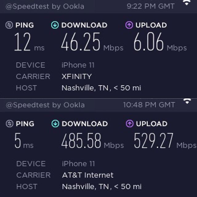 Before (Xfinity) and After (AT&T). #upgrade