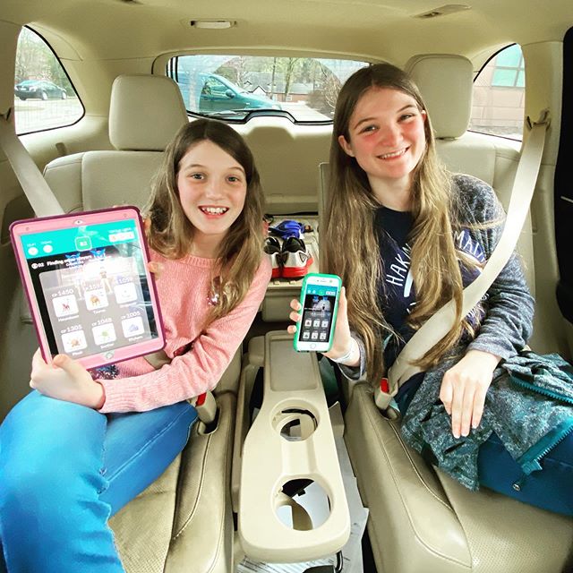 How are we fighting cabin fever during the self-quarantine? By driving around town and letting Kate and Sara play Pokemon Go (from inside the car). #family #coronavirus #covid_19 #pokemongo