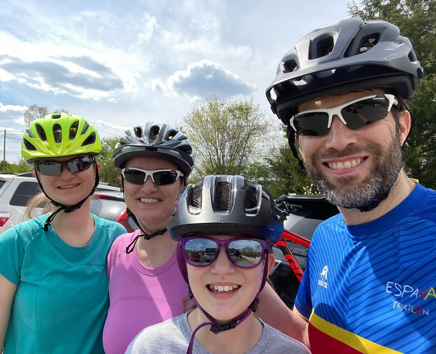 First family bike ride of the year. #family #biking