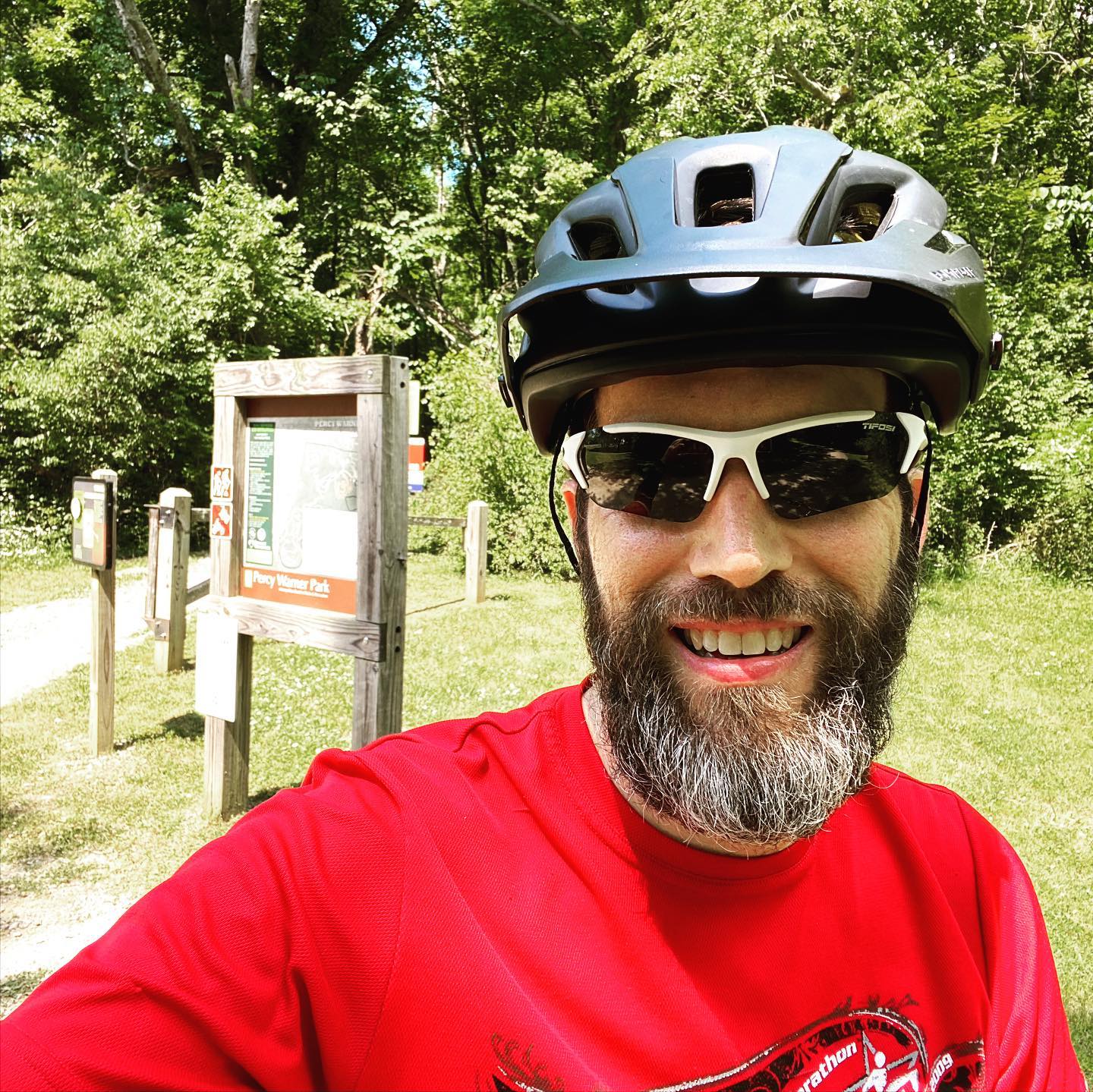 First time on the mountain biking trails since my hand surgery. I survived, but the trails humbled me. #mountainbike #biking