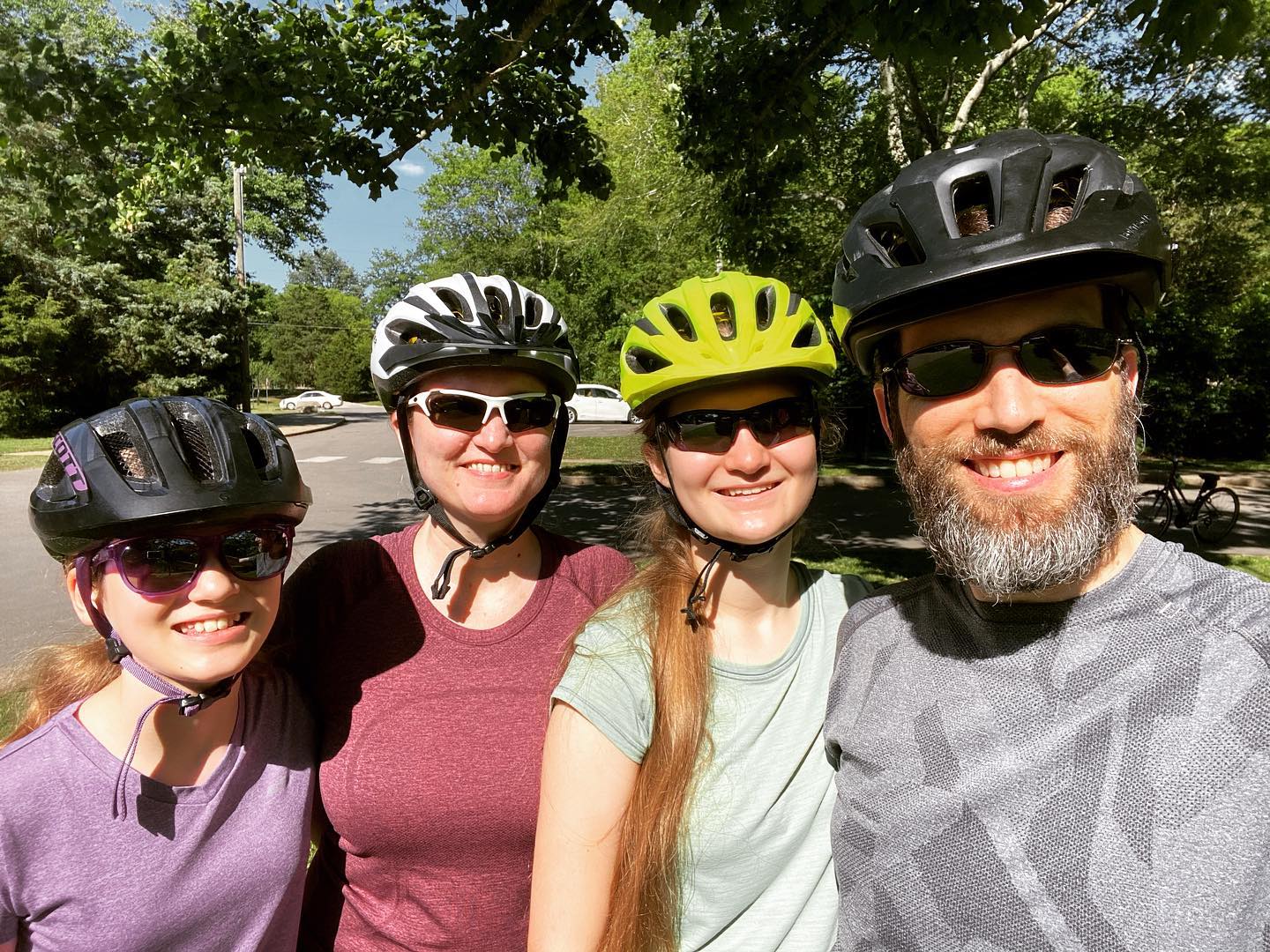 Beautiful afternoon for a bike ride. #family #biking
