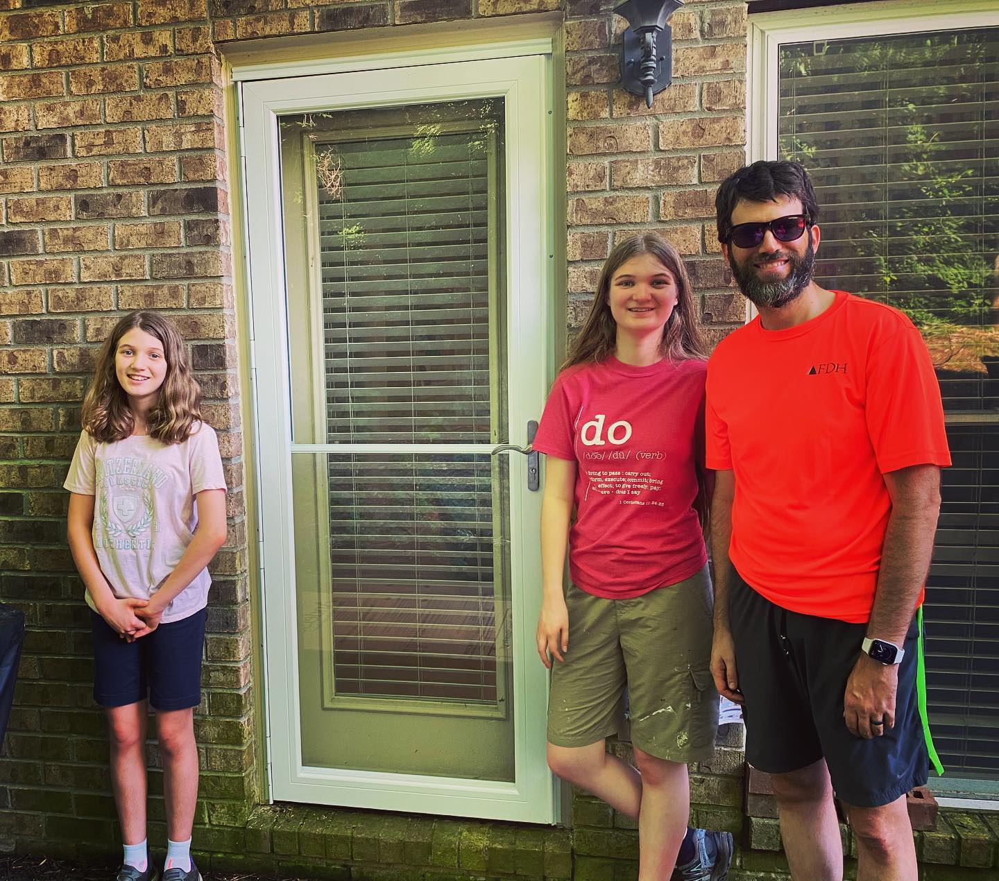 I’m generally not very “handy” but this afternoon the girls and I installed not one but TWO storm doors on our house. Was actually a pretty fun project! #family