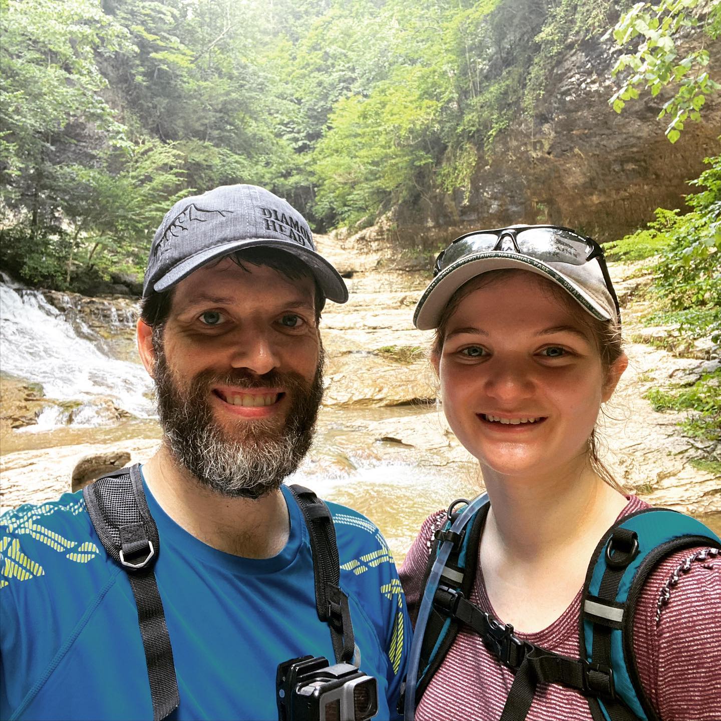 Yesterday @kateagee and I went down to the TN / AL border and spent the day hiking to Mill Creek and the Walls of Jericho. The “walls” and waterfalls were stunning and were a great payoff in the middle of a very tough hike. In total we did approximately 14-miles with over 2,000 ft of elevation gain. It was a great daddy-daughter day. #family #hiking