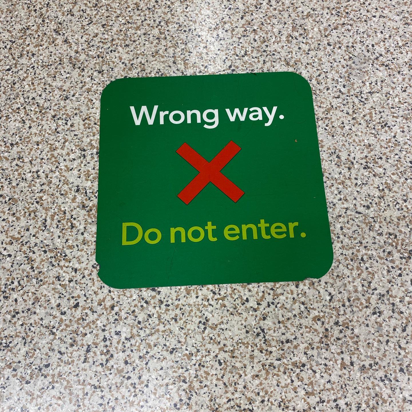 My first time shopping in a grocery store since the pandemic began and apparently I’m interpreting these signs differently than most everybody else - seems like they must actually say “please, please, please go this way!” Don’t think I’ll be doing this again any time soon.