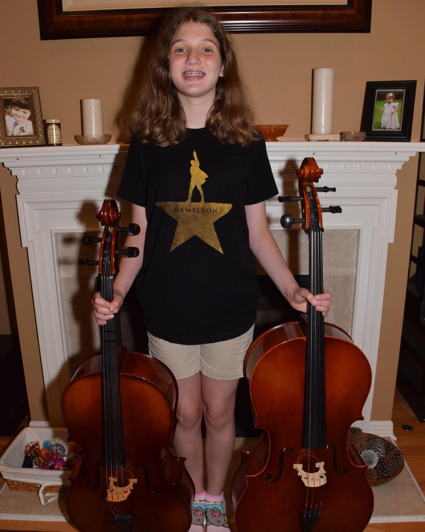 Graduating from a 3/4 size cello to a full size model. #family #music #cello