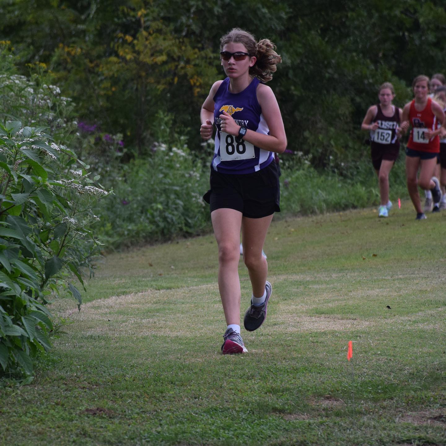 At today’s cross-country meet, Sara faced challenging conditions where almost all of our runners were 1 to 3 minutes off of their PR. It was hot, humid, and windy in the first mile and raining and windy in the second mile. She still gave it her absolute best, and I am very proud of the way she handled the adversity. She was disappointed with her finish time but never got too hard on herself. She is determined to keep working. That’s my girl!! #running #family