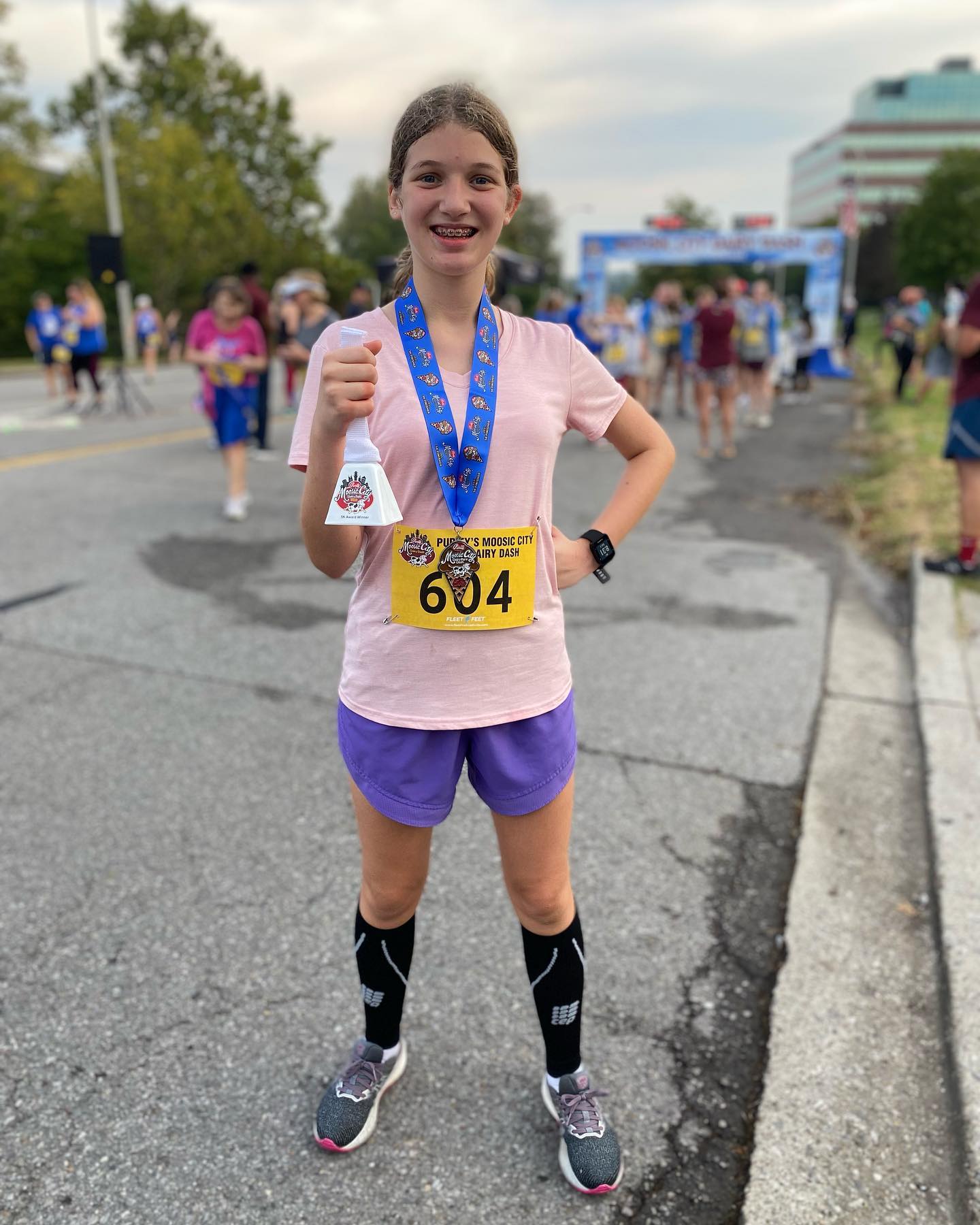 Purity Moosic City 5K is in the books. Sara finished 2nd in her age group and was the 24th female overall out of 420+ participants…all of this on a leg that she strained earlier in the week. It was a lot of fun to run and finish with her. So proud. #family #running