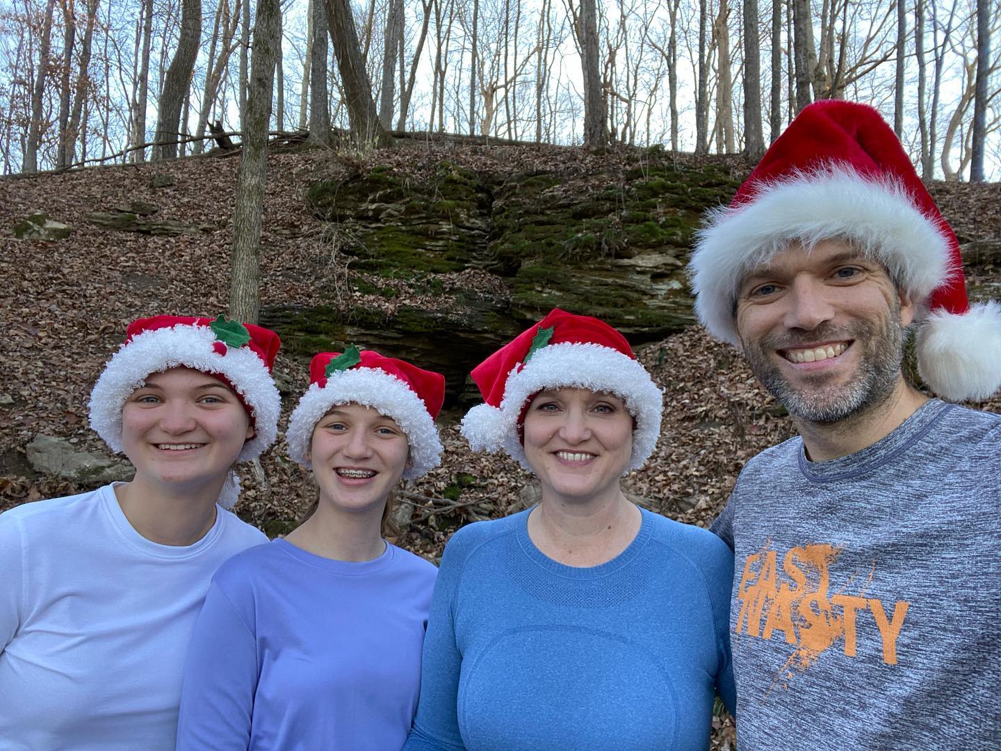 Annual Team Agee Santa hat hike! Merry Christmas everybody!!